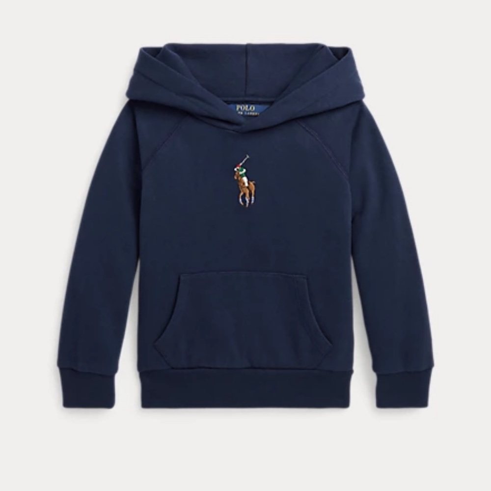 NWT Ralph Lauren Girls 6x Big Pony Fleece Hoodie